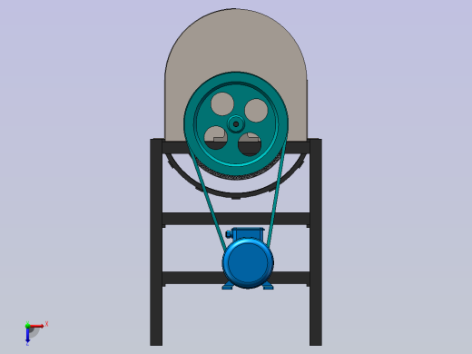 小型小麦脱粒机结构设计 - 副本右视缩略图