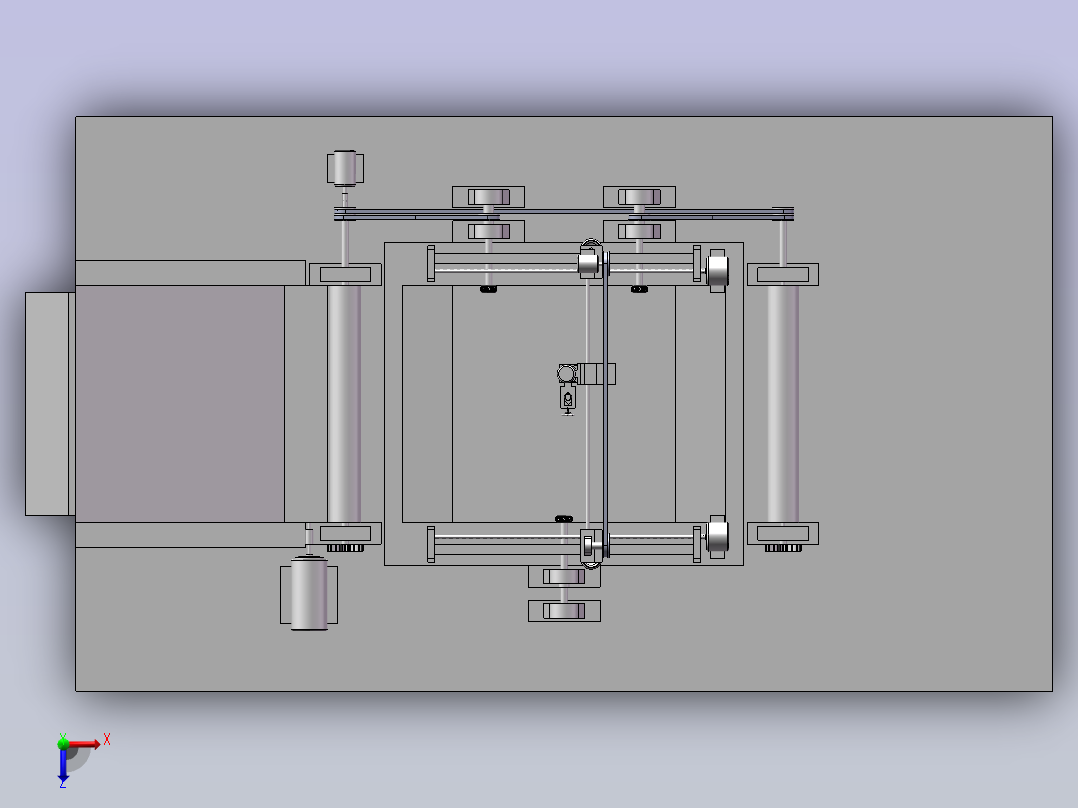 三坐标写字机俯视图