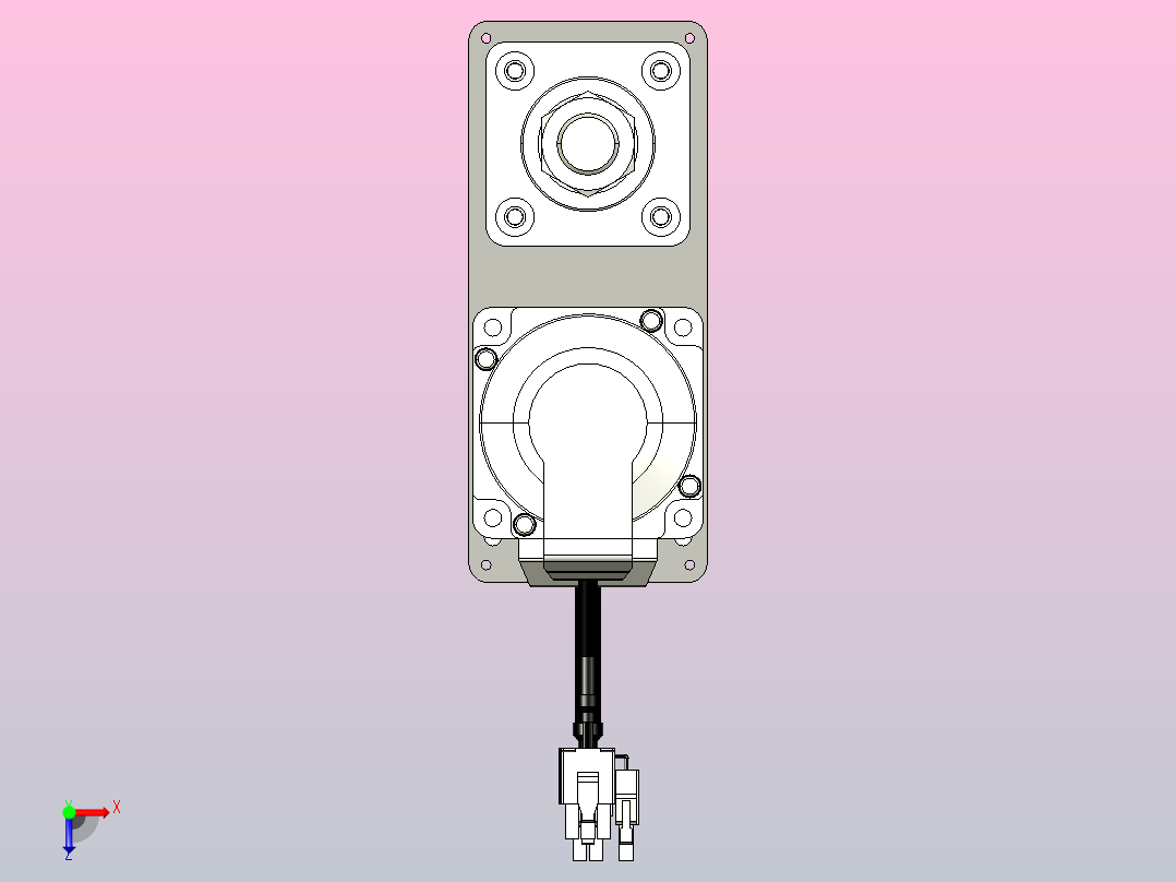 轻载电动缸TPA-ESR40-1210C-L300-MR-W-P40-C3俯视图
