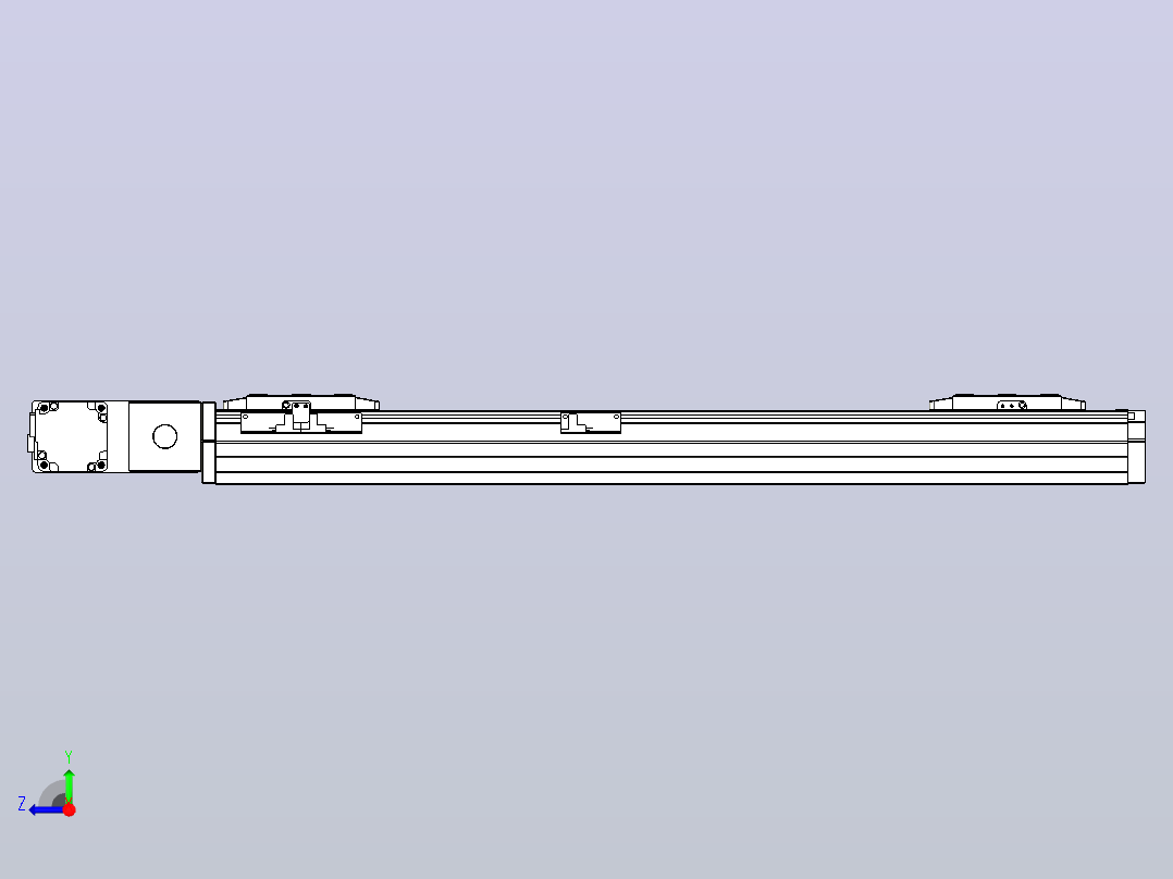 皮带直线轴双滑块型TPA-GCBS-80-P60-L225-QL-M20-N3右视图