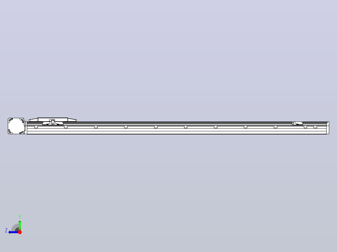 机器人皮带驱动直线轴TPA-GCB-150-P80-L1200-DL-M75-N3右视图