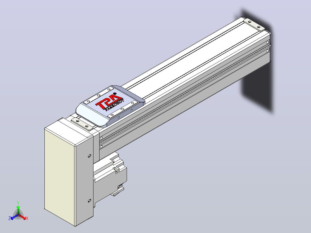 滚珠丝杠直线轴带导轨全封闭TPA-HCR-65S-1610C-L250-MP-Y-P20-N3主视图