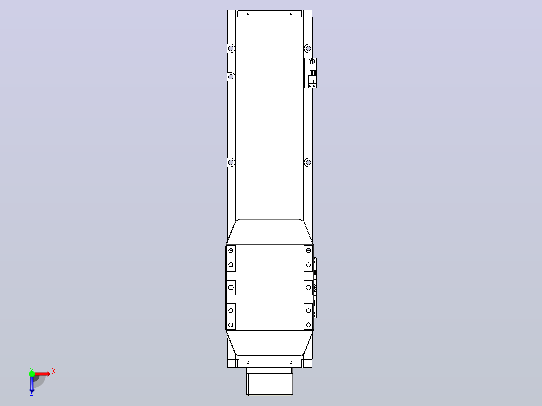 滚珠丝杠直线轴内置导轨TPA-GCR-150-2010C-L350-MP-M75-N3俯视图