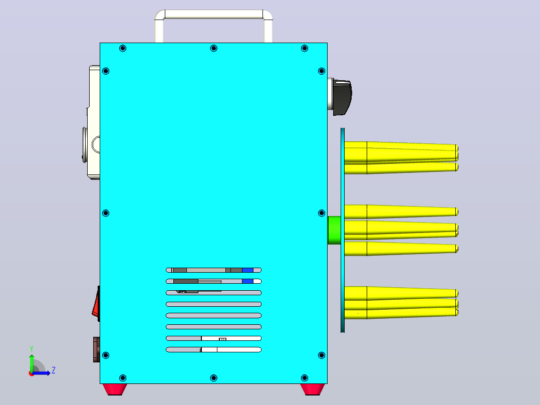 缠绕机 绕线机emt80042-00-htp-assembly-1832-模型格式为 stp左视图
