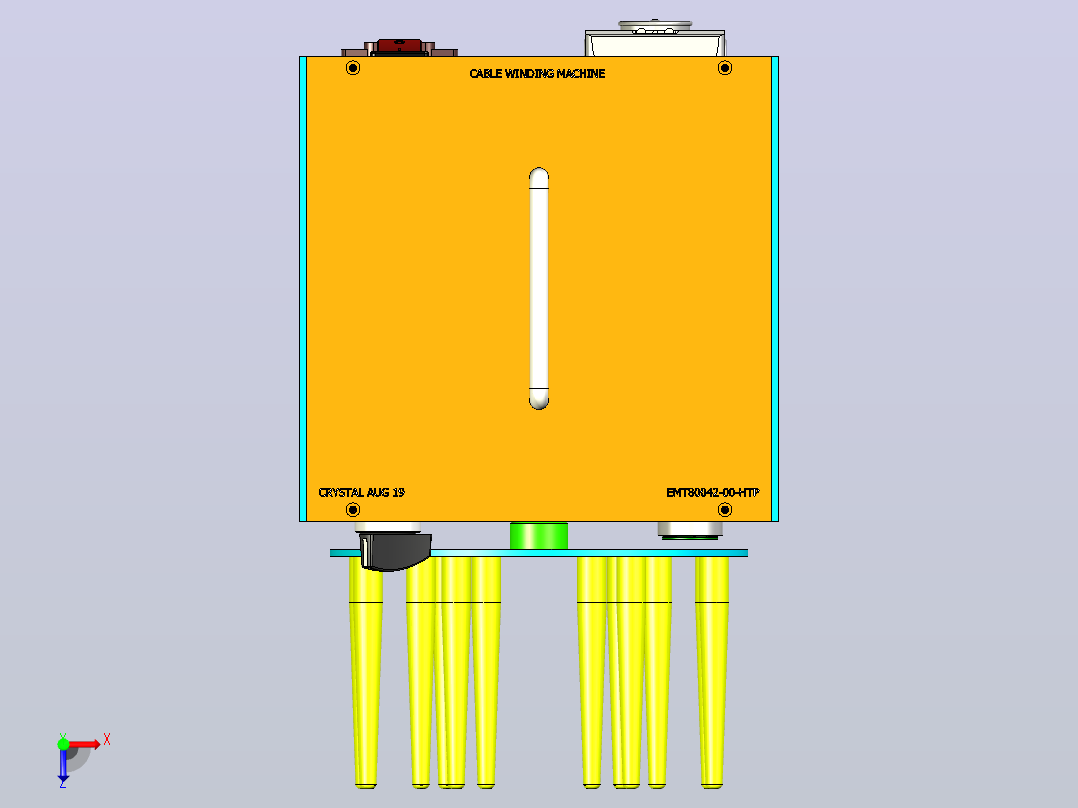 缠绕机 绕线机emt80042-00-htp-assembly-1832-模型格式为 stp俯视图