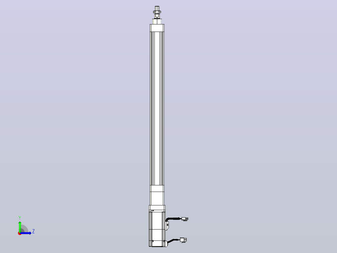 轻载电动缸TPA-ESR40-1210C-L450-M-W-P40-C3左视图