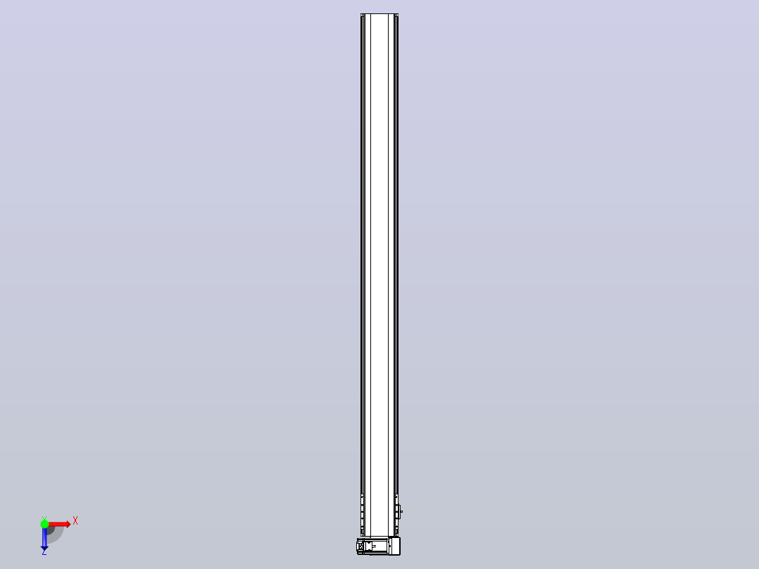 皮带直线轴半封闭可选导轨TPA-HNB-140D-120-L1700-RU-Y-P40-N3俯视图