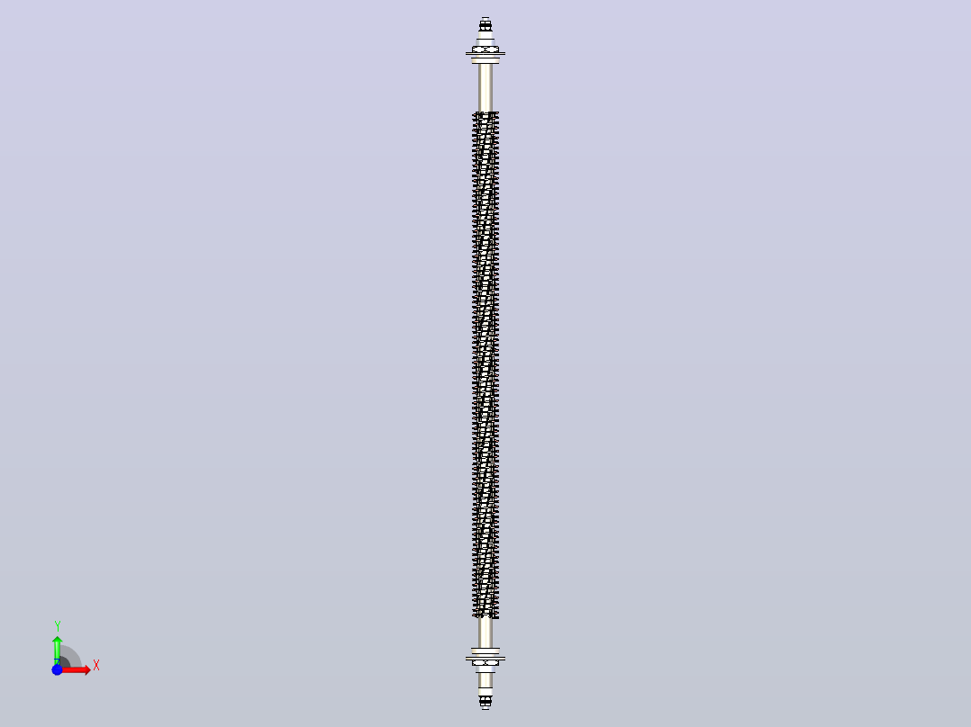 翅片直加热器长度600mm前视图