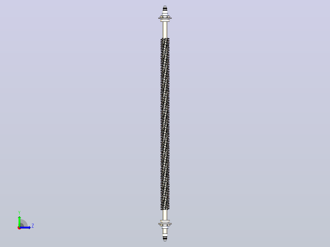 翅片直加热器长度600mm左视图