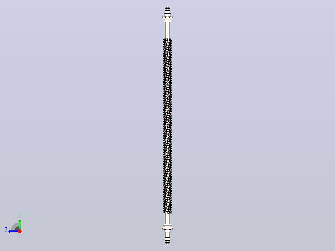 翅片直加热器长度600mm右视图