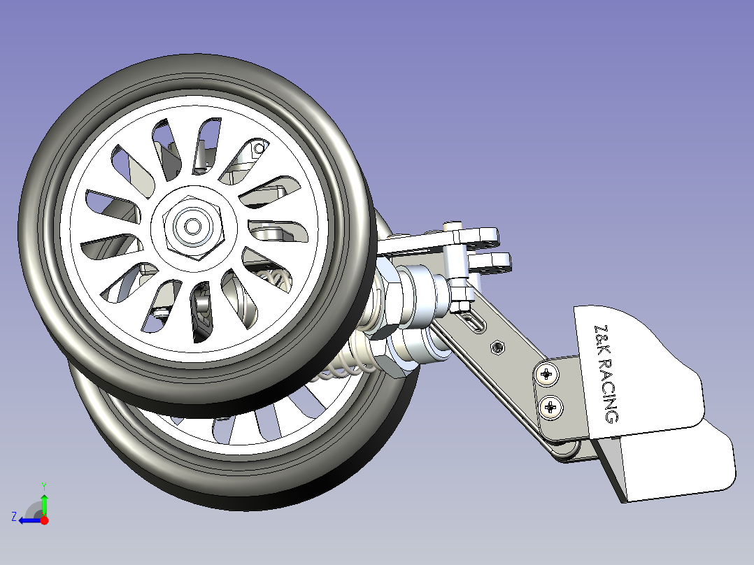 赛车悬架3D模型右视图