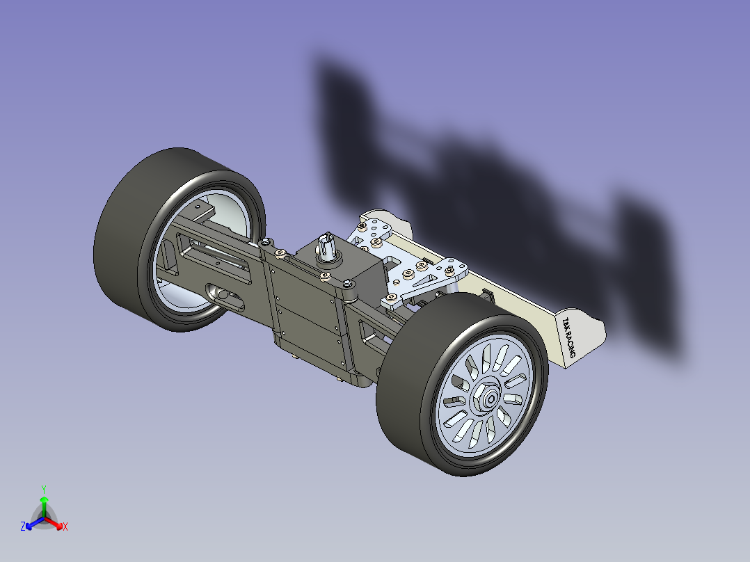 赛车悬架3D模型正等轴测图