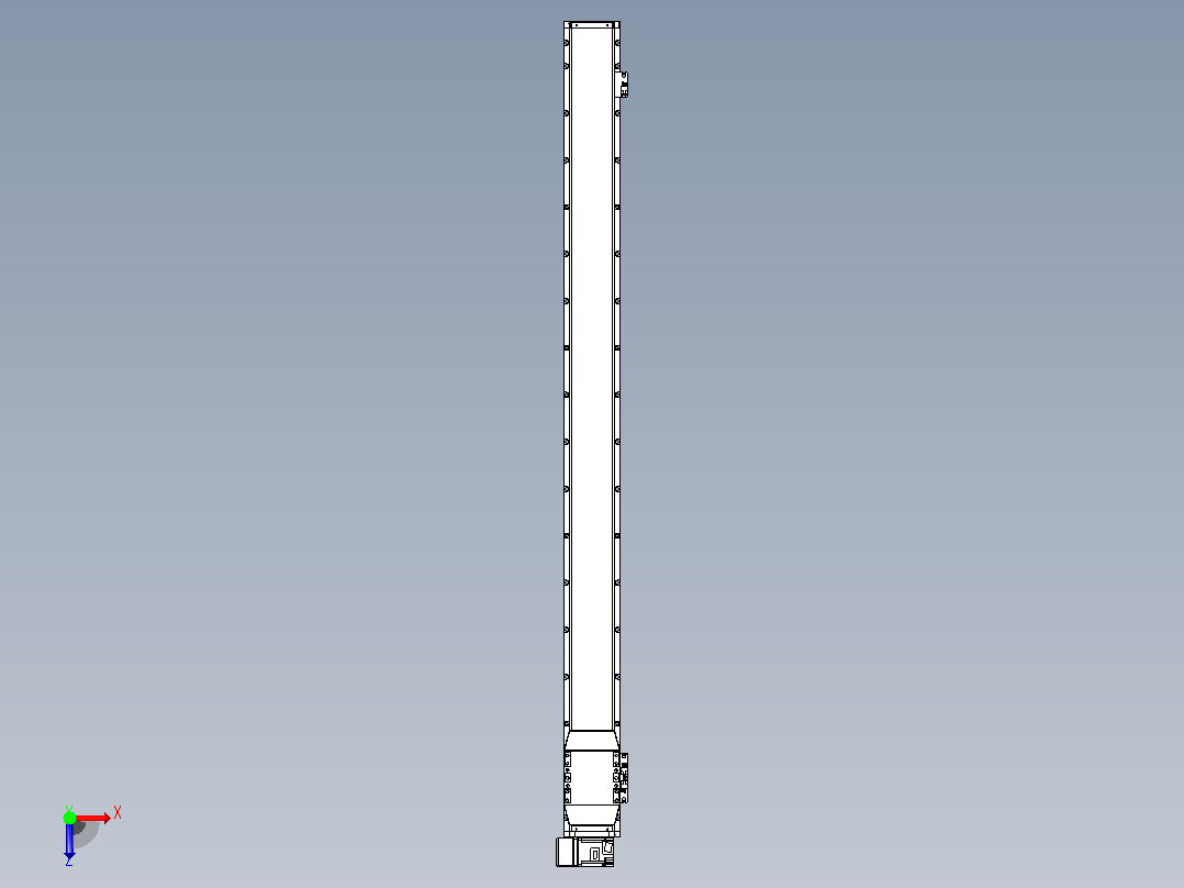 机器人皮带驱动直线轴TPA-GCB-120-P70-L1450-LU-M20-N3俯视图