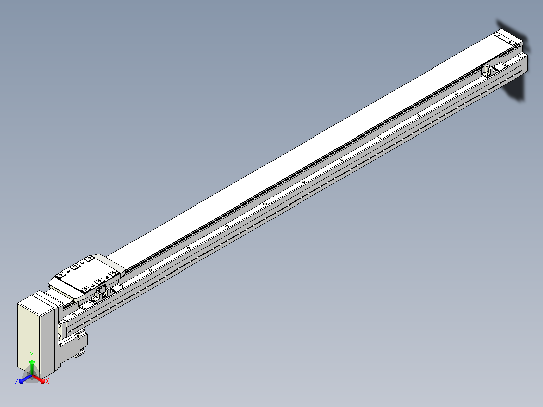 滚珠丝杠直线轴内置导轨TPA-GCR-80-1610C-L1000-MP-M20-N3主视图