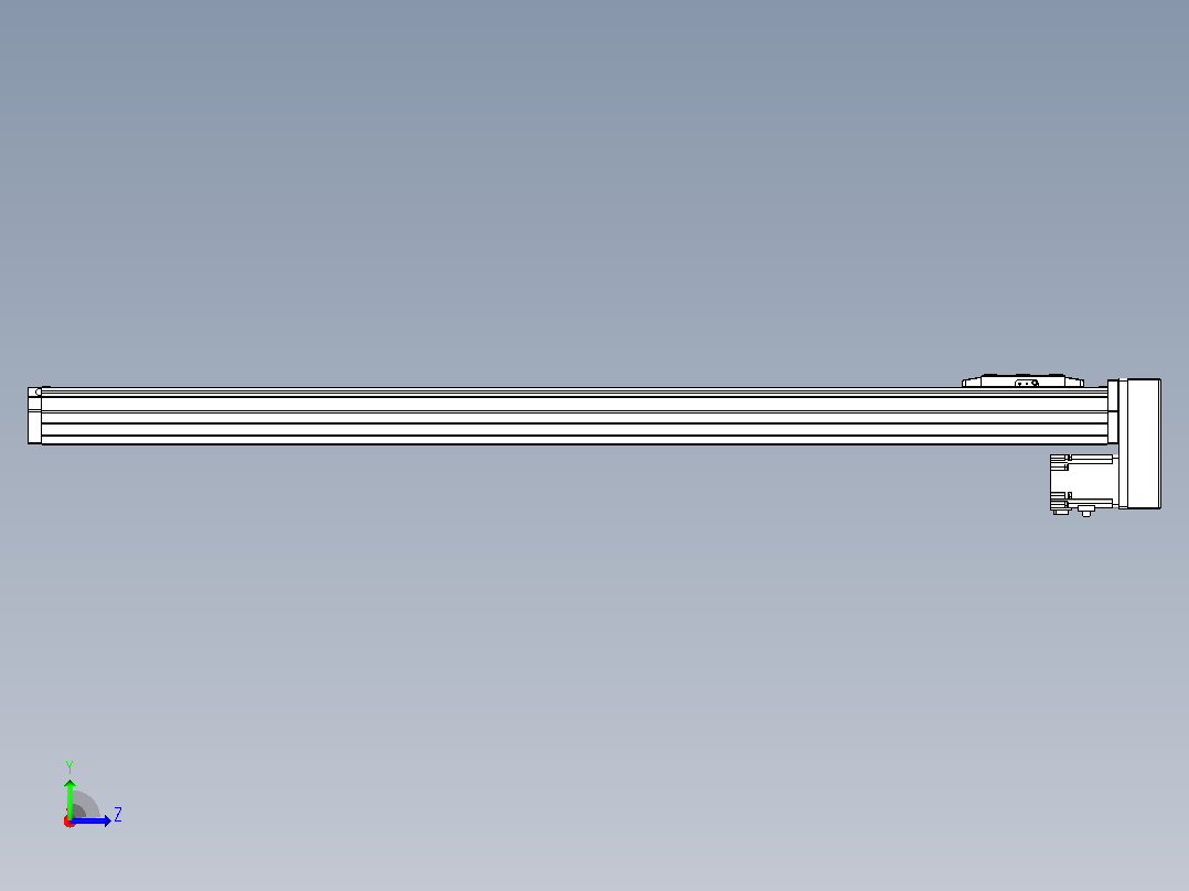滚珠丝杠直线轴内置导轨TPA-GCR-80-1610C-L1000-MP-M20-N3左视图