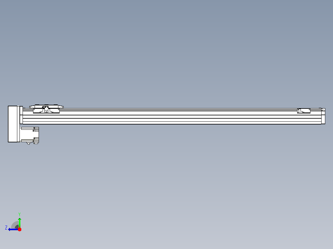 滚珠丝杠直线轴内置导轨TPA-GCR-80-1610C-L1000-MP-M20-N3右视图