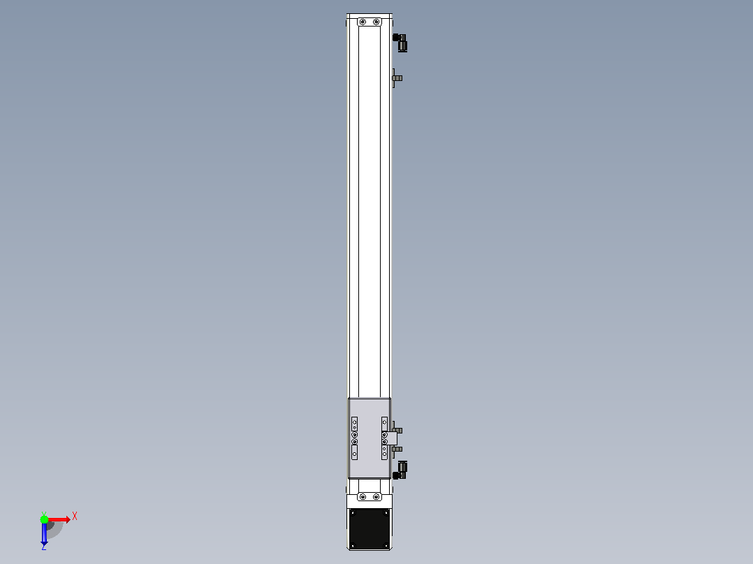 SCM6-500-BW-A57M滚珠花健、支撑座、滚珠丝杠、交叉导轨、直线模组俯视图