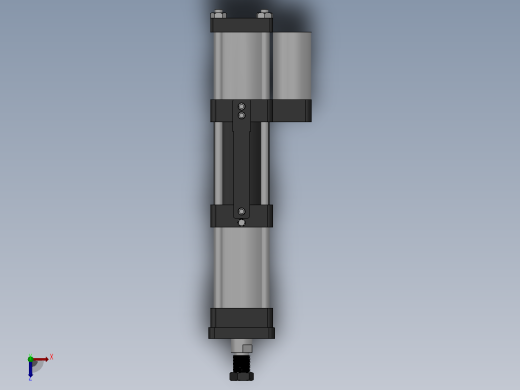 MPTF-5T系列快速型[MPTF-80-100-5-5T-M1-S1-0°]气压增压缸俯视缩略图