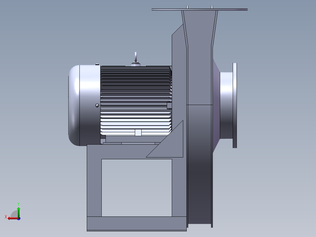 风机9-19 4A 3KW后视图