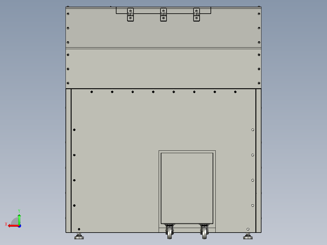 管子坡口机3D模型后视图