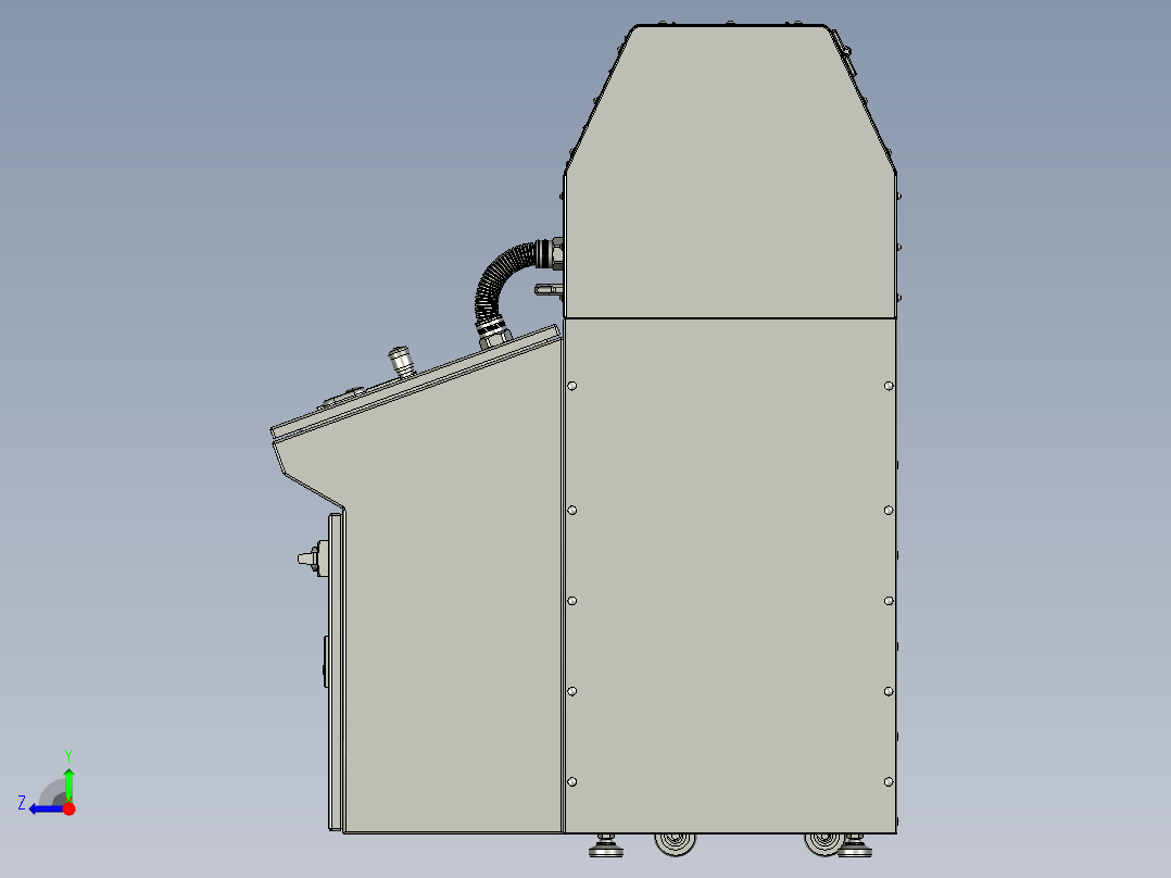 管子坡口机3D模型右视图