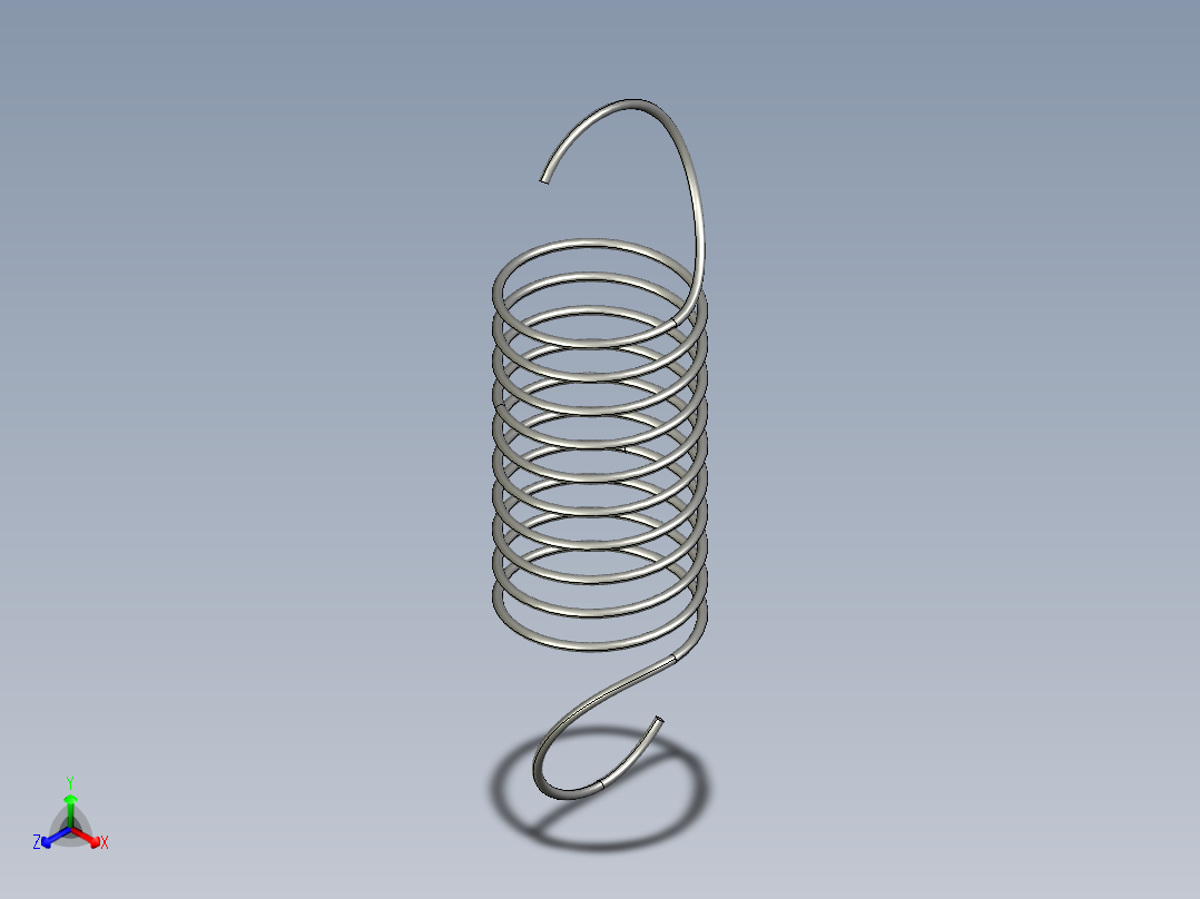solidworks 连接弹簧正等轴测图