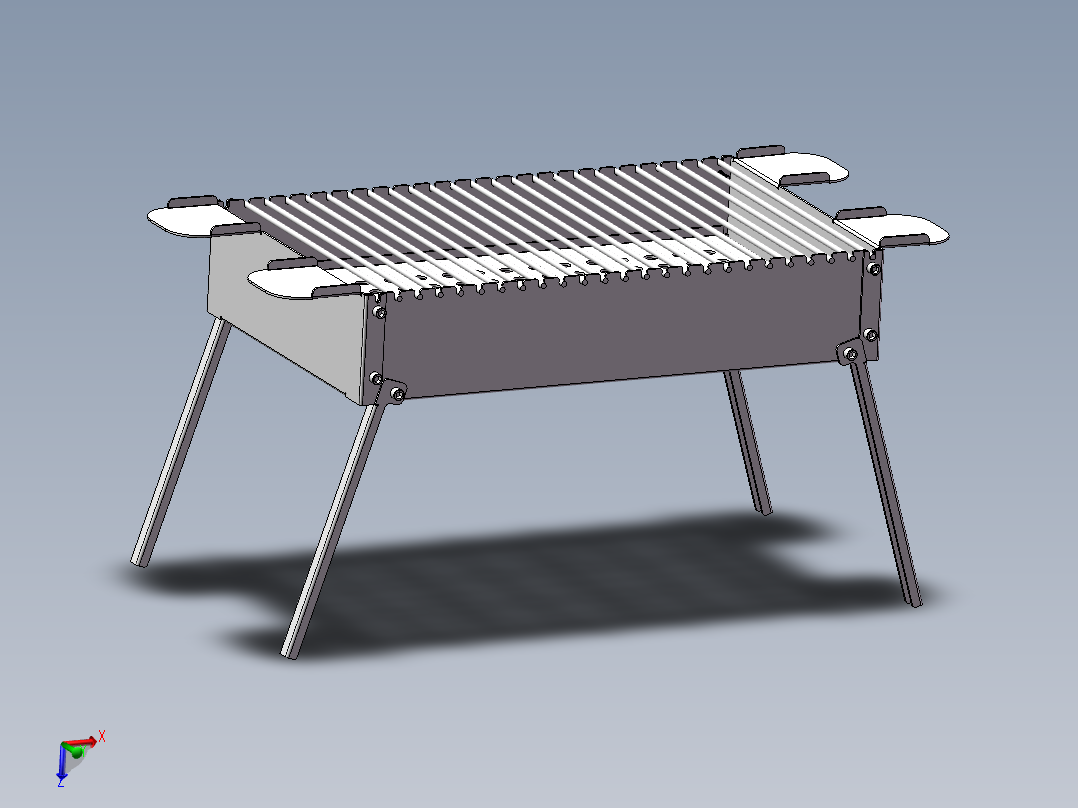 钣金可拆卸折叠烧烤架附带展开图