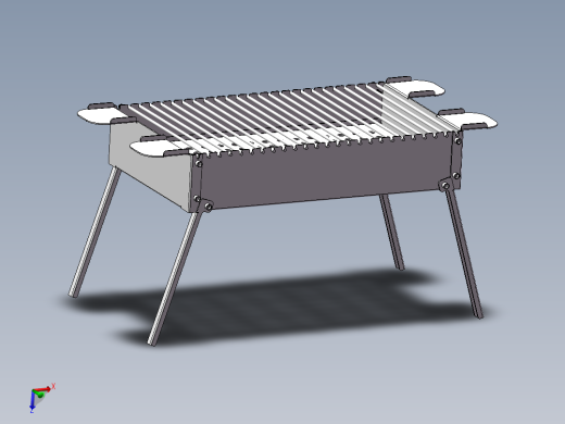 钣金可拆卸折叠烧烤架附带展开图
