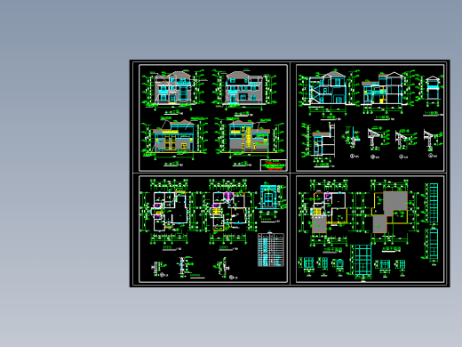 别墅施工图附效果图