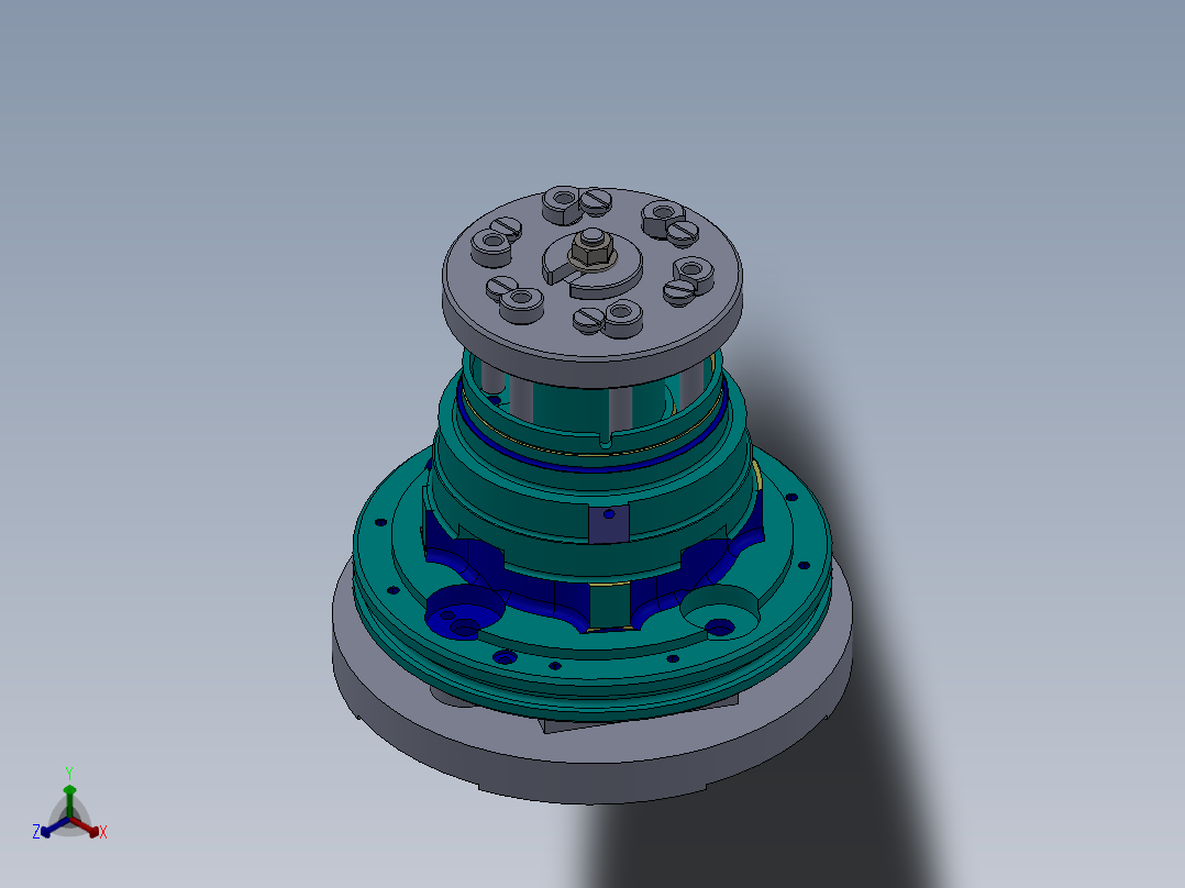 芯轴正等轴测图