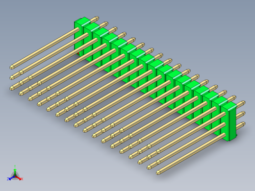 彩色公头100mil（2.54mm）系列-DS1021_green_3x17p_100mil_Type19_rev1.0