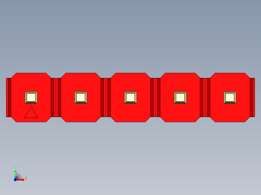 彩色公头100mil（2.54mm）系列-DS1021_red_1x05p_100mil_Type43_rev1.0前视缩略图