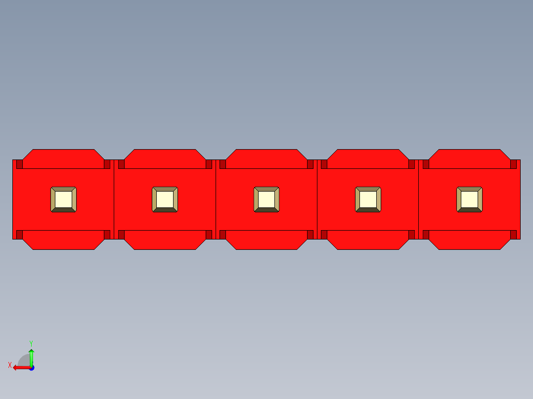 彩色公头100mil（2.54mm）系列-DS1021_red_1x05p_100mil_Type43_rev1.0后视图