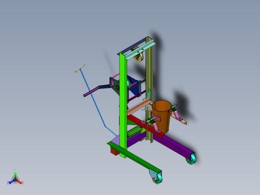 手动钢水浆料转运小车