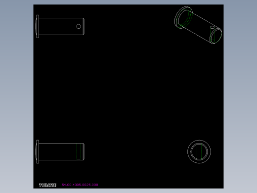 連結梢(不銹鋼)34.,54.-2D多系列多零件图纸模型