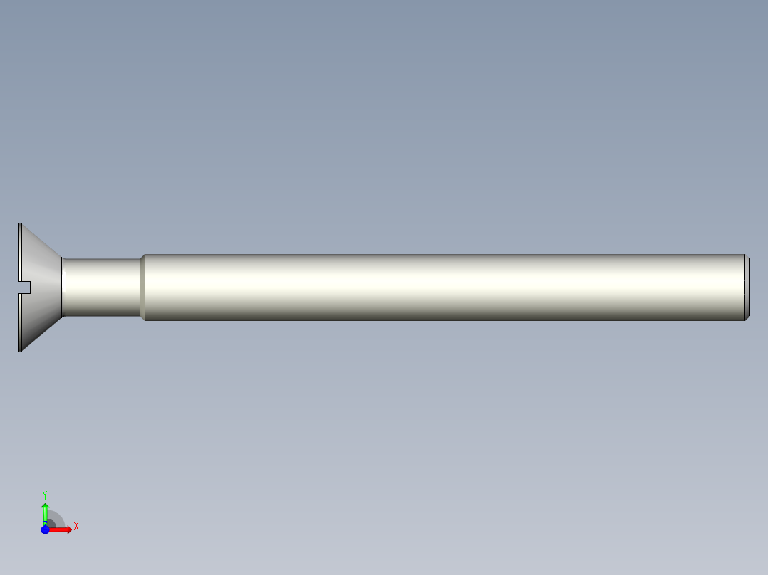 沉头螺钉-Screw_-M22-L240_200-42-4x4-40_-Countersunk_head.stp前视图
