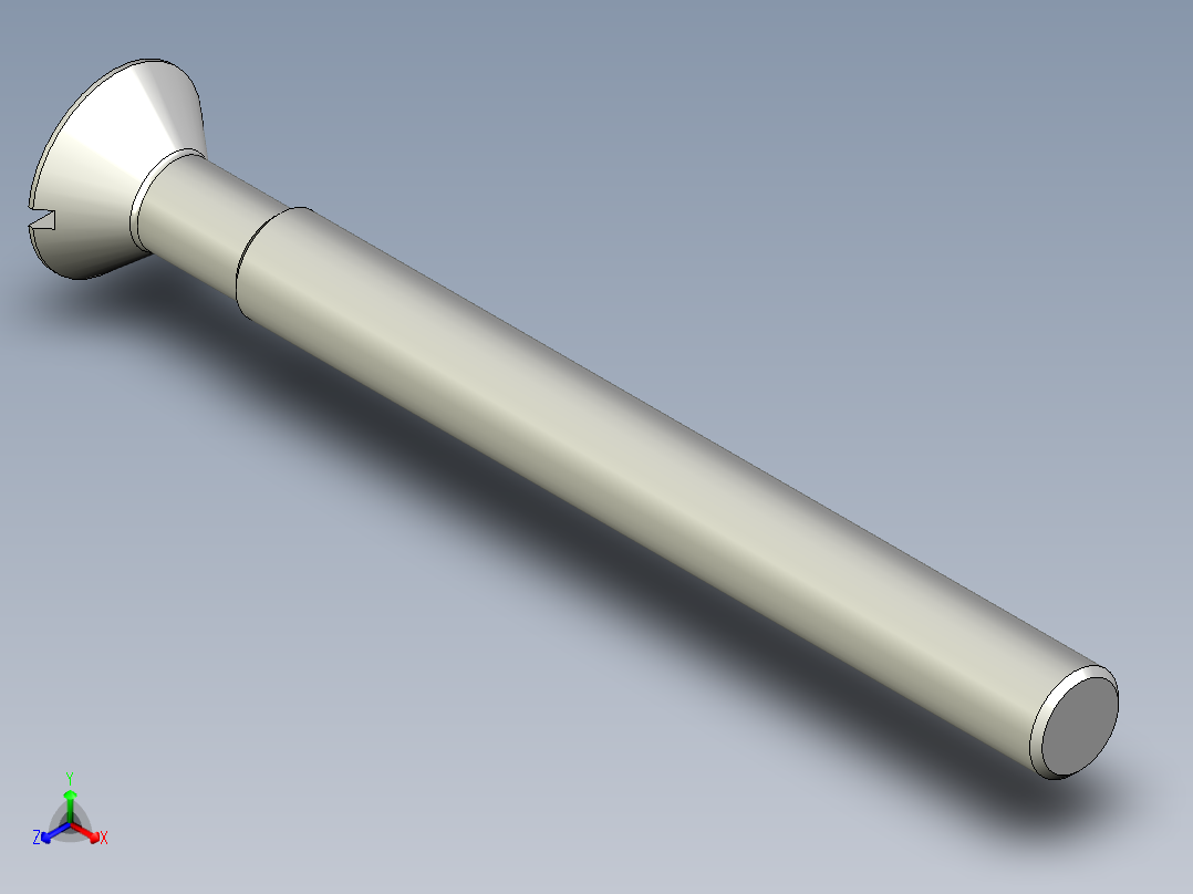 沉头螺钉-Screw_-M22-L240_200-42-4x4-40_-Countersunk_head.stp正等轴测图
