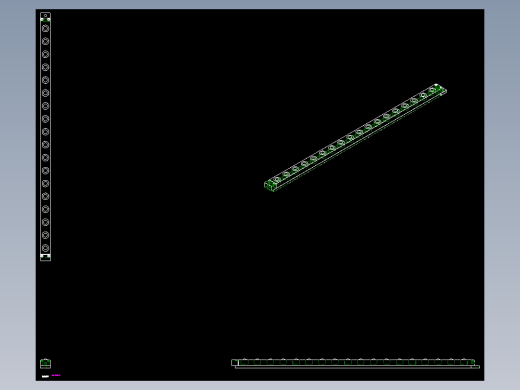 空氣浮上式萬向滾珠條(角溝型)AFU(A)-2D多系列多零件图纸模型