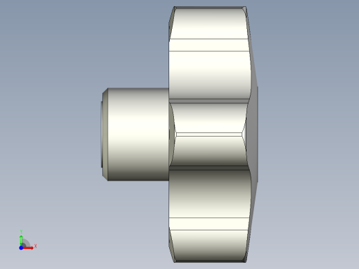 星型把手VCT-3D多系列多零件图纸模型前视缩略图