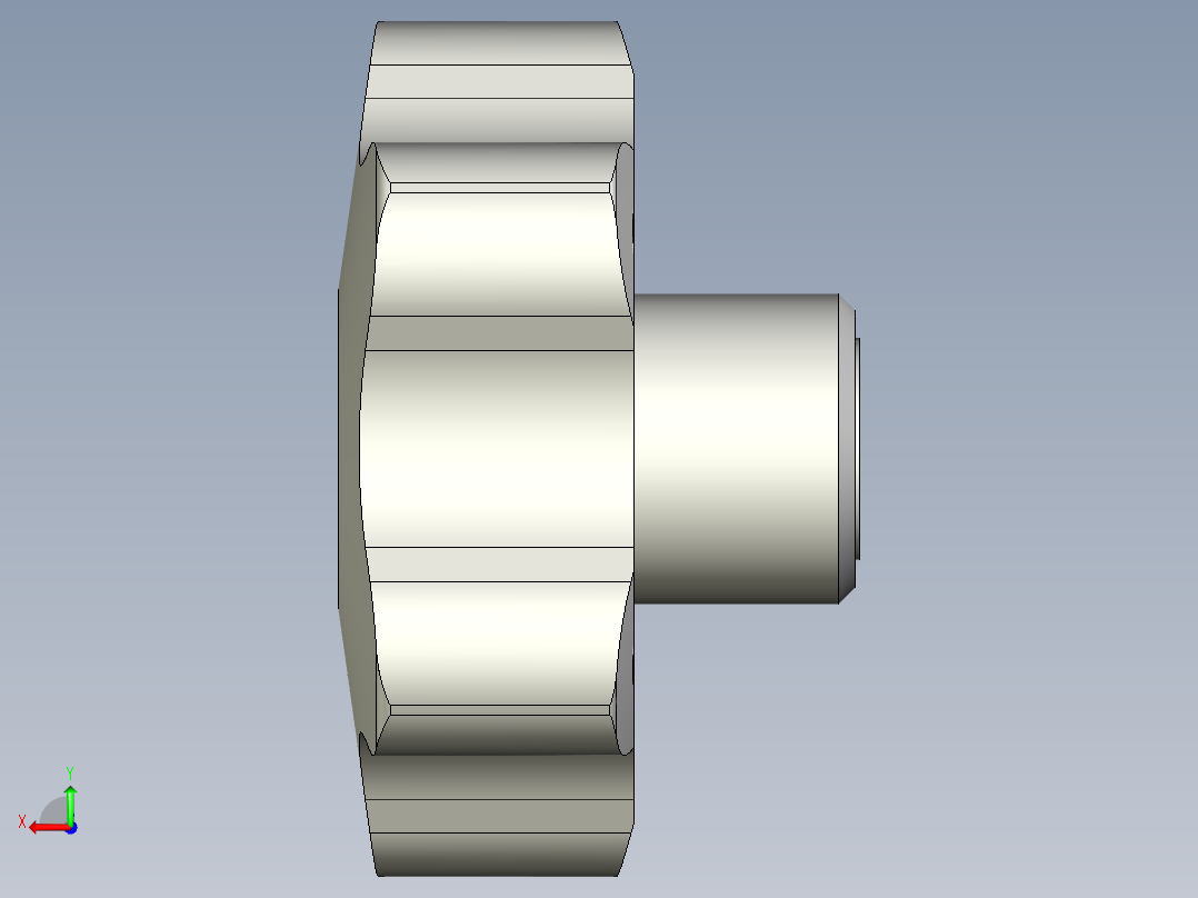 星型把手VCT-3D多系列多零件图纸模型后视图