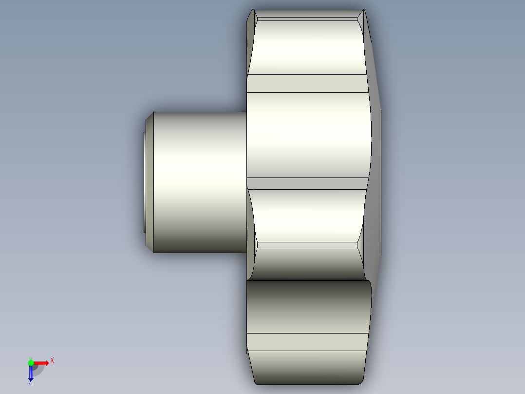 星型把手VCT-3D多系列多零件图纸模型俯视图
