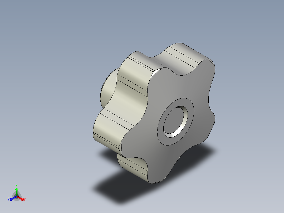 星型把手VCT-3D多系列多零件图纸模型正等轴测图