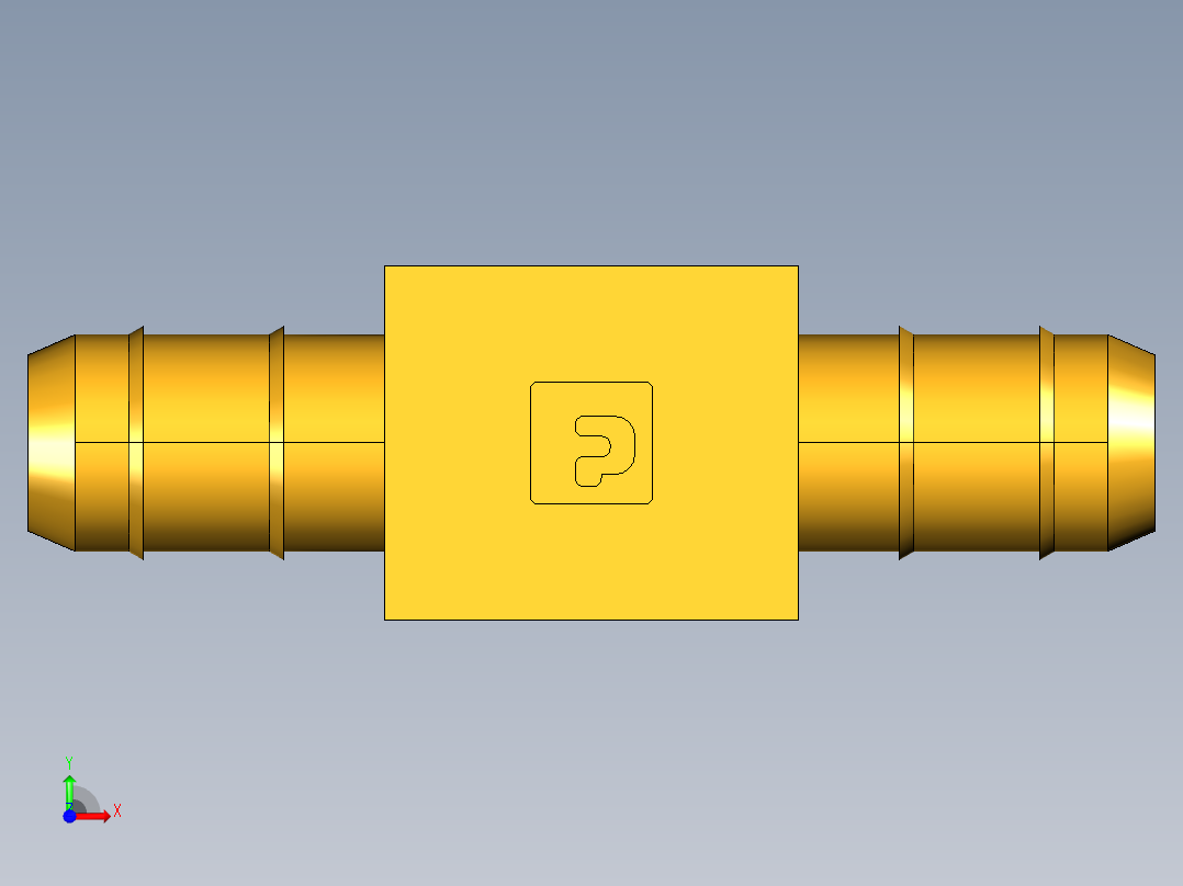 工业通用螺蚊管倒齿式工业硬管接头Male Branch Tee 232-6-2前视图