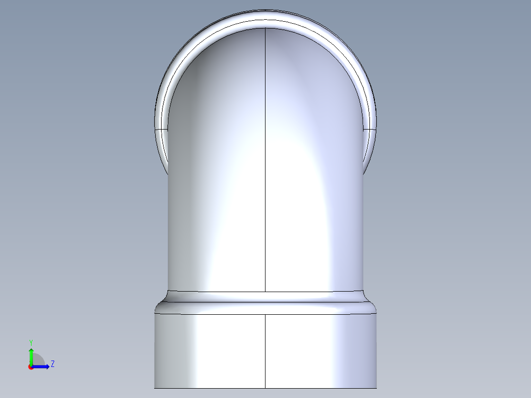 船舶管路系统S3_SeaDrainPLUS_1-4ShortBend-SxS_37E182502_2in Sea Drain Plus - 91.2 Short Sweep - SxS左视图