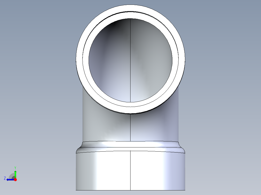 船舶管路系统S3_SeaDrainPLUS_1-4ShortBend-SxS_37E182502_2in Sea Drain Plus - 91.2 Short Sweep - SxS右视图