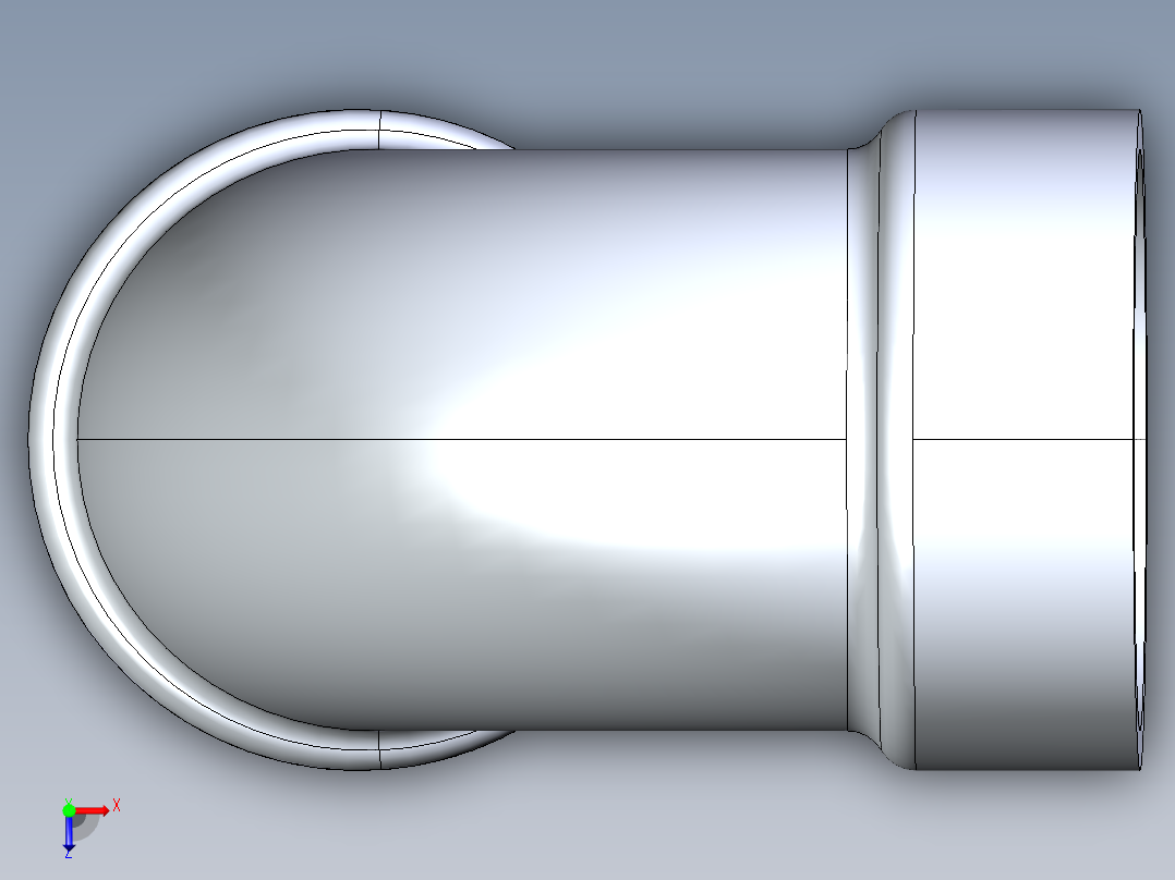 船舶管路系统S3_SeaDrainPLUS_1-4ShortBend-SxS_37E182502_2in Sea Drain Plus - 91.2 Short Sweep - SxS俯视图