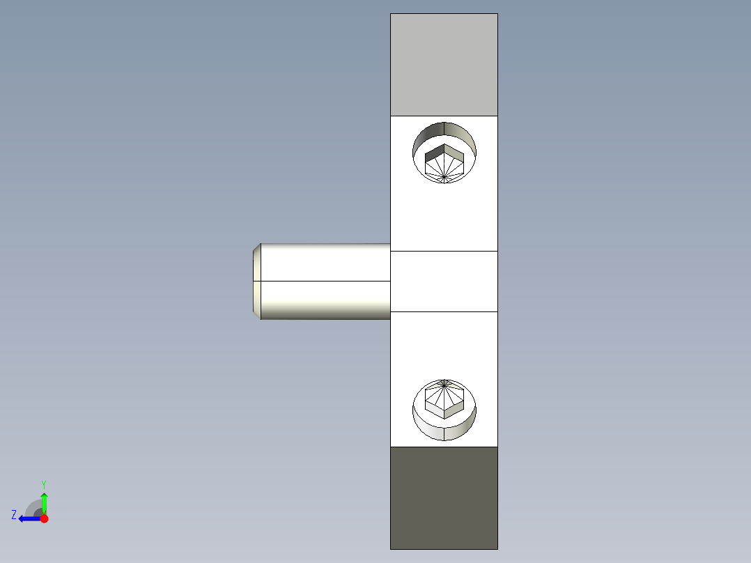 定位環2331-3D多系列多零件图纸模型右视图