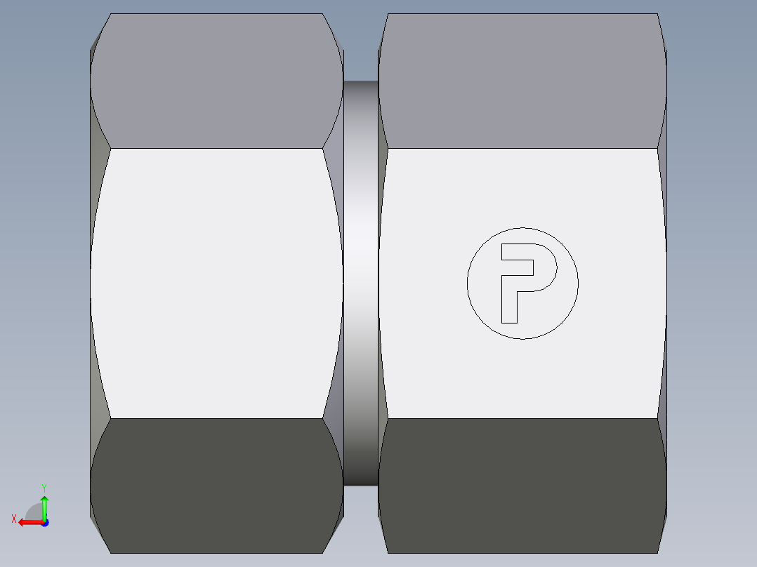 卡套式工业通用硬管接头EO_Swivel_connector_GAI38ZSM71后视图