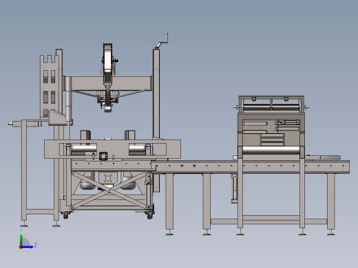 纸箱装箱生产线全套模型左视缩略图