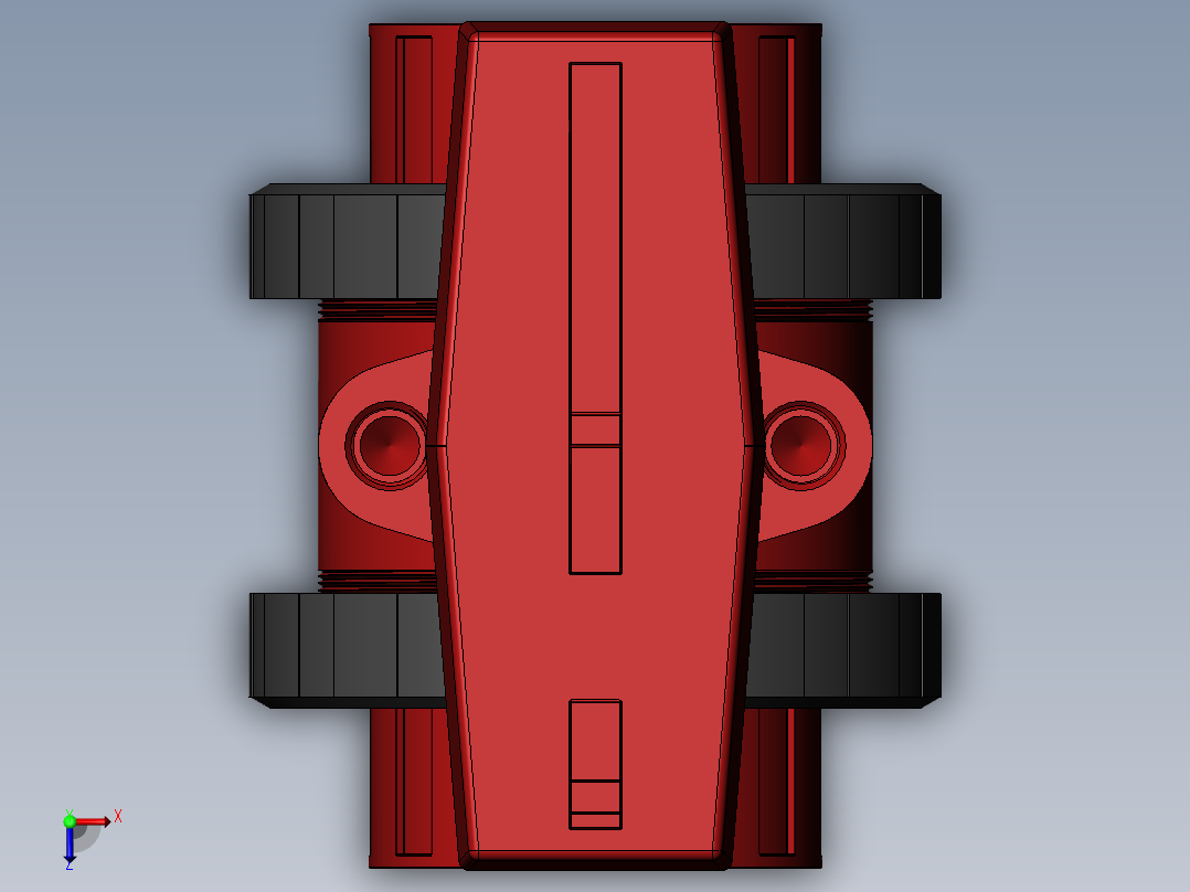 PVC管件-2in BALL VALVE俯视图